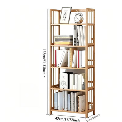 5-Tier Wooden Corner Bookshelf
