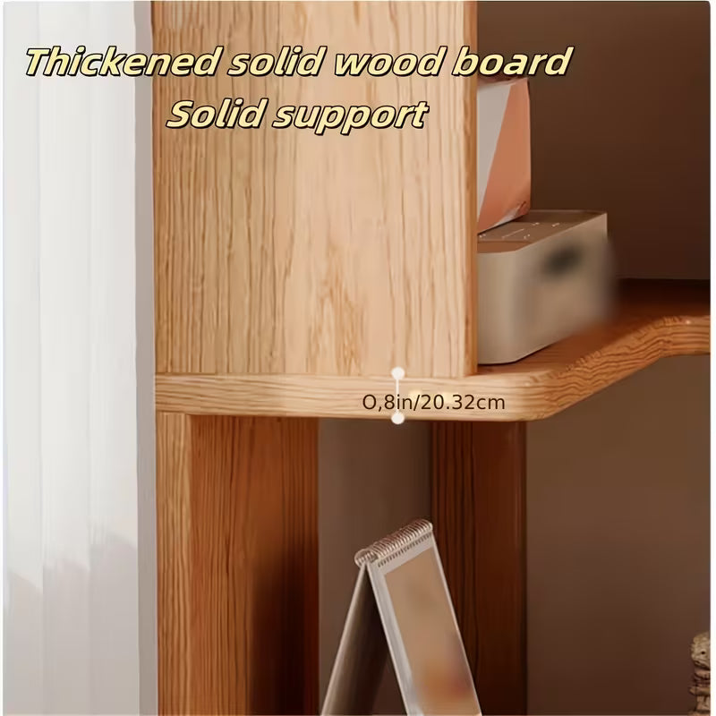 5-Tier Bamboo Bookshelf with Adjustable Shelves