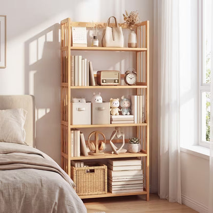 5-Tier Wooden Corner Bookshelf