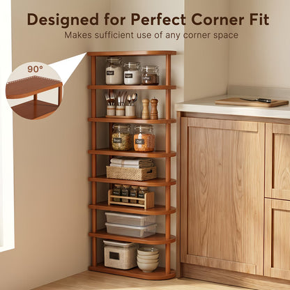 6/8-Tier Bamboo Corner Shoe Rack