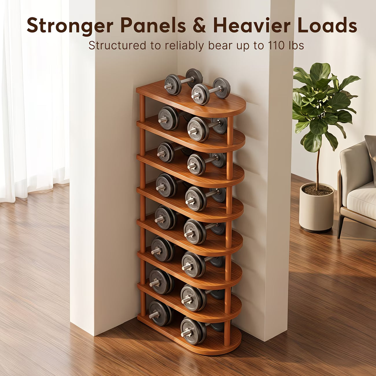 6/8-Tier Bamboo Corner Shoe Rack